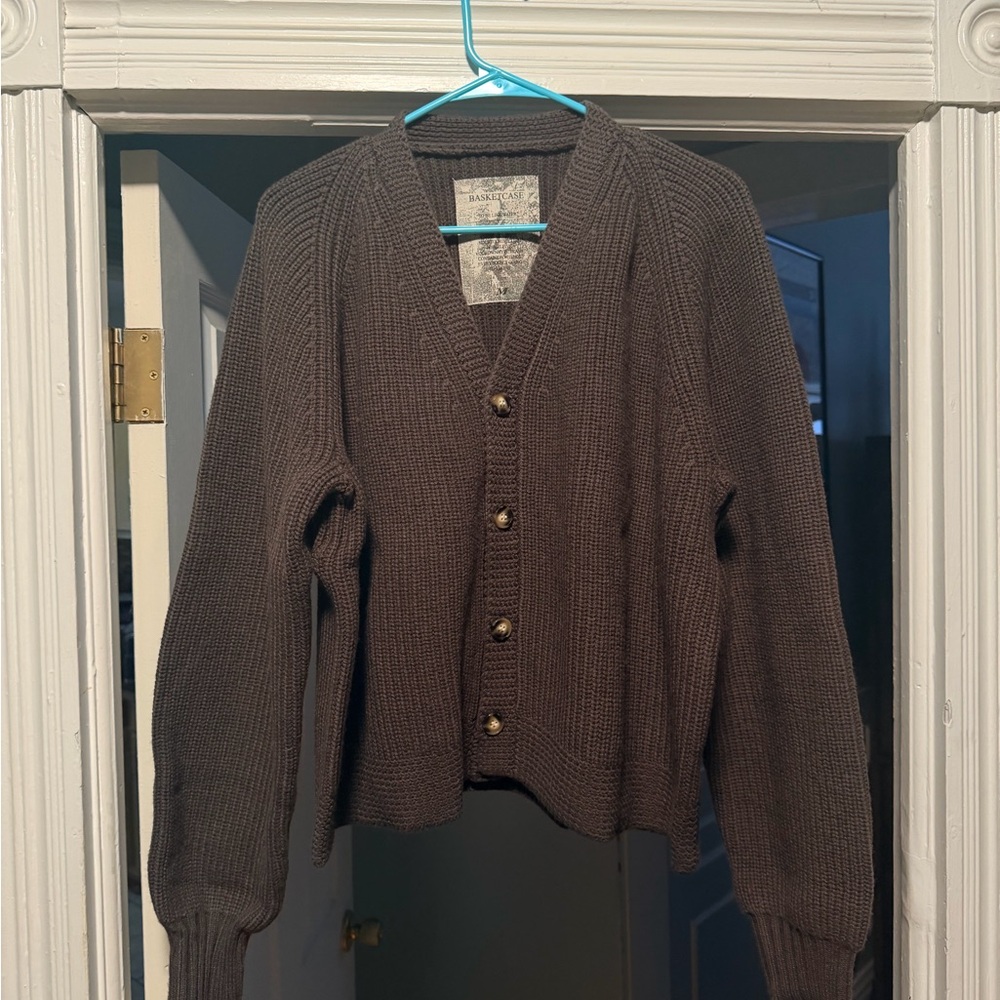 Basketcase Brown Button-Up Cardigan